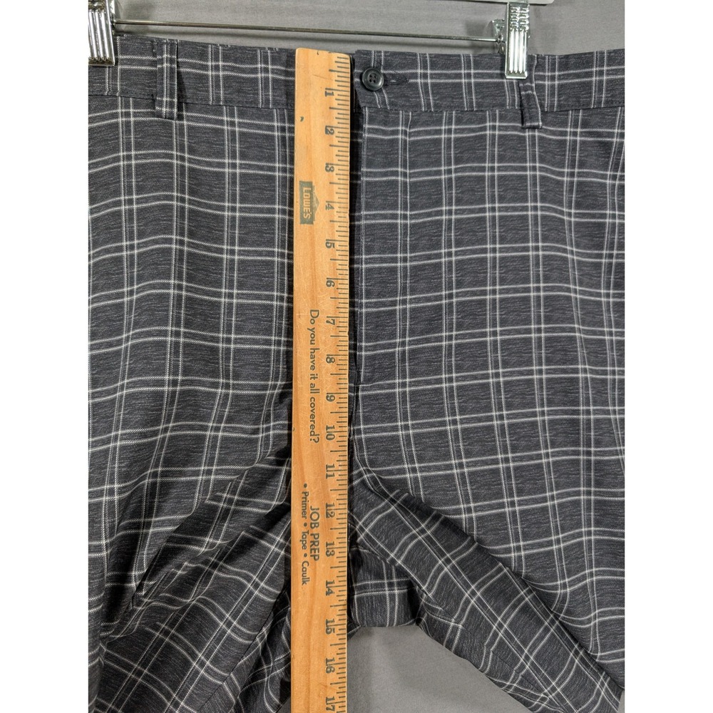 PGA Tour Mens Size 42 Golf Shorts Gray Plaid Flat Front Performance Activewear - Picture 5 of 7